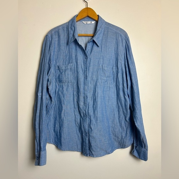 Riders by Lee XL old money Button-Up Shirt Gauze Classic Timeless Basic wardrobe - Picture 1 of 16